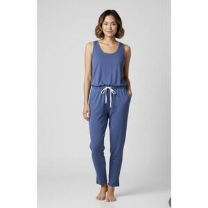 Zella Gwen One Piece Jumpsuit Womens Size M Blue Comfortable Loungewear Weekend
